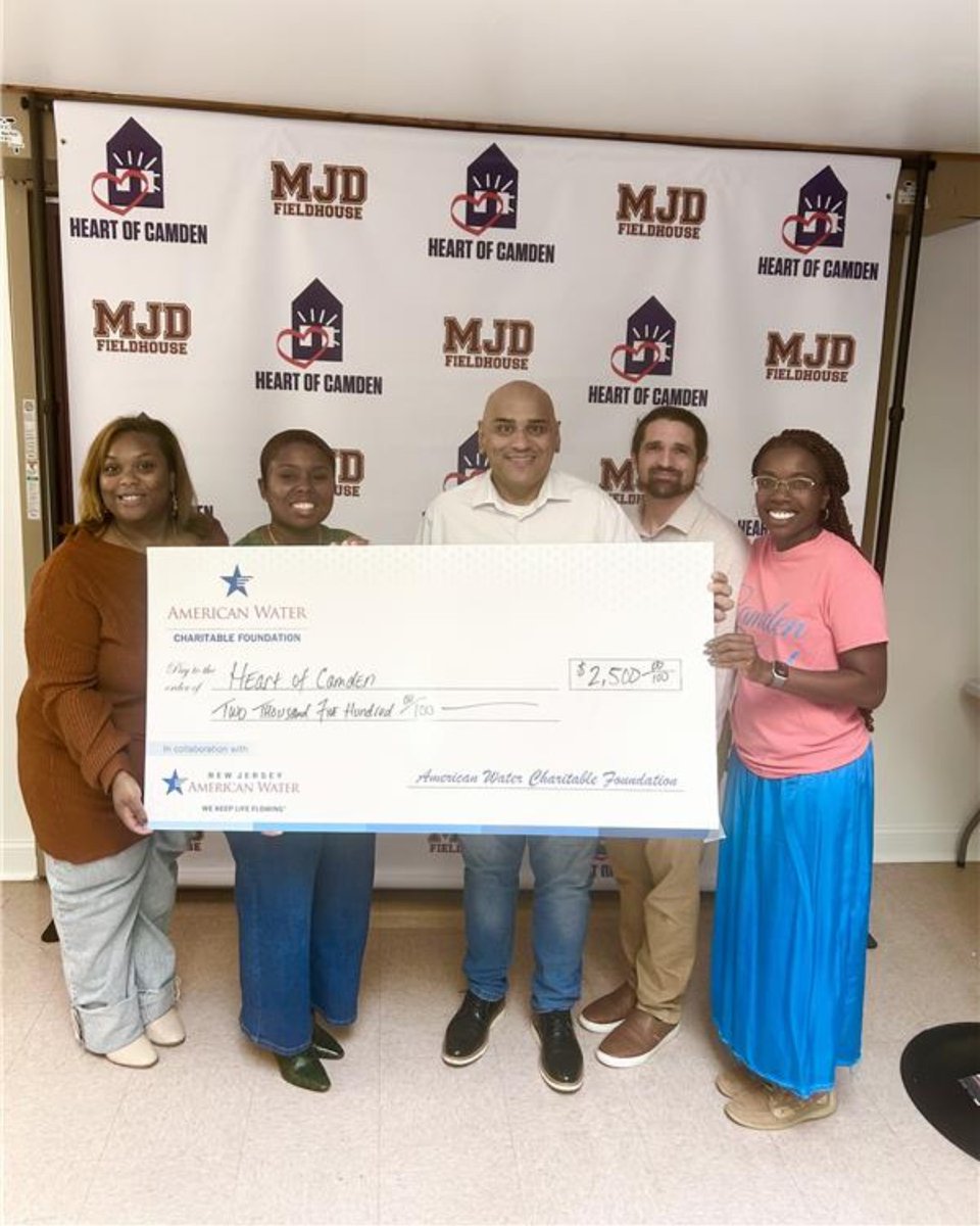 We're proud to award a Hydration Station Grant from the <a href="/American/">AMERICAN</a> Water Charitable Foundation to <a href="/HeartofCamden/">Heart of Camden</a>! This support's their public gym and emphasizes clean, reliable tap water for community health. To learn more, visit: ow.ly/4CY850XaKFX &amp; ow.ly/h6za50XaKFY