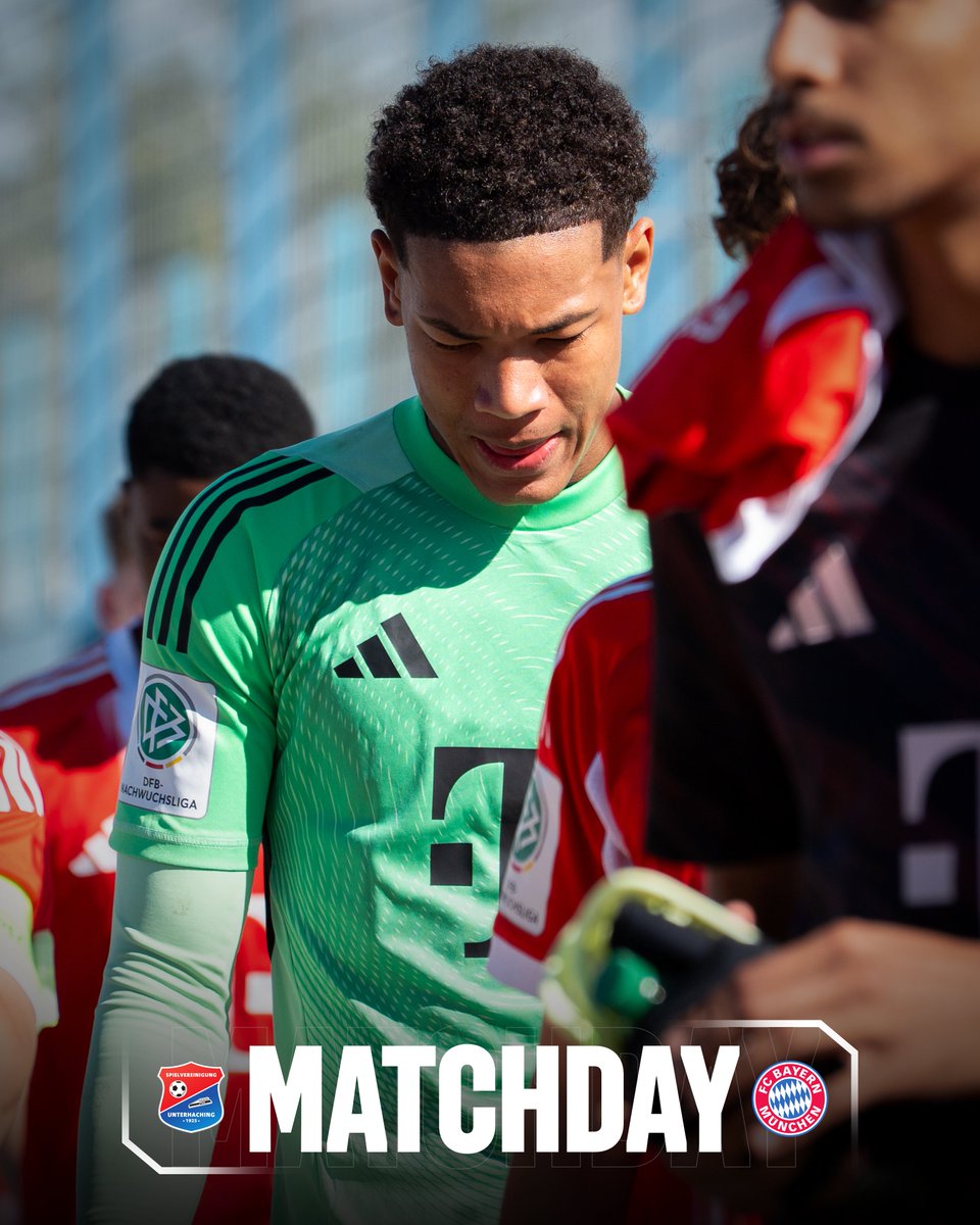 fcbayerncampus's tweet photo. 9. Spieltag in der DFB-Nachwuchsliga! 👊

🆚️SpVgg Unterhaching - #FCBU19
🕑 11 Uhr
🏟 Sportschule Oberhaching
📺 FC Bayern TV Plus
📲 X-Highlightticker https://t.co/xO75HruDDF