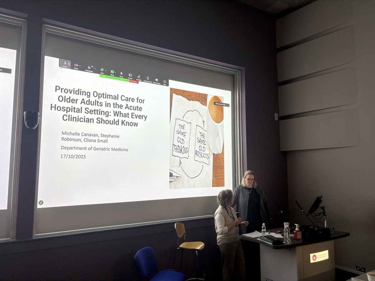 Really great medical grand rounds on providing optimal care for older adults in the acute hospital setting. 👏🏻Inspiring to be working with such passionate colleagues driving positive change <a href="/MCanavan_1/">Michelle Canavan</a> <a href="/GUHAcademic/">Academic Office GUH</a>