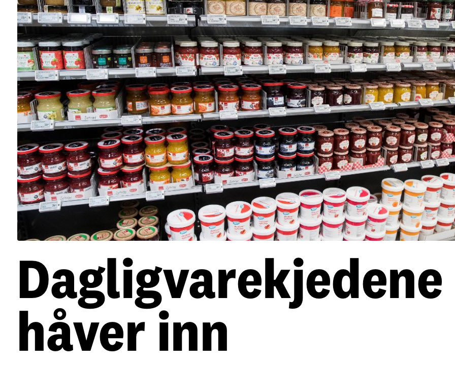 Det er gode tider for Norgesgruppen, Rema 1000, Coop, Tine og Orkla. Lønnsomheten i dagligvarebransjen har nemlig økt med 17%. Og de kan takke DEG for at du er villig til å betale ekstra for maten! 🫵