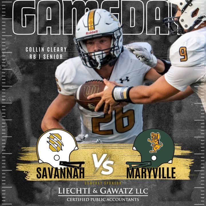 🏈 IT’S GAMEDAY 🏈

📅 Friday, October 17, 2025
🏈 Savannah @ Maryville
🏟️ The Hound Pound @ Maryville HS
📍 1503 S Munn Ave, Maryville, MO 64468

 #SavageNation #FridayNightLights #BeatTheHounds #FindAWay #Hwy71Rivalry

Thank you to our Week 8 Sponsor: Liechti &amp; Gawatz LLC