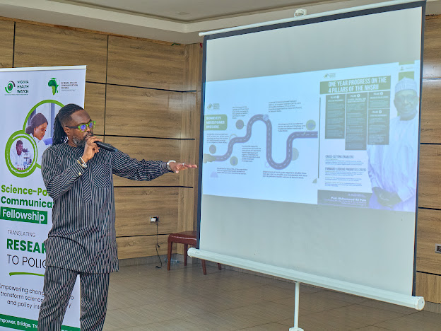 nighealthwatch's tweet photo. Effective science communication is key to closing the gap between research and policy in Africa. Without it, vital evidence that could address the continent’s pressing health challenges may be overlooked in decision-making.

On 10 July 2025, we launched the Science-Policy Communications Fellowship to equip public health researchers with the skills to translate evidence into policy and inspire behaviour change.

#NHWSPCFellowship