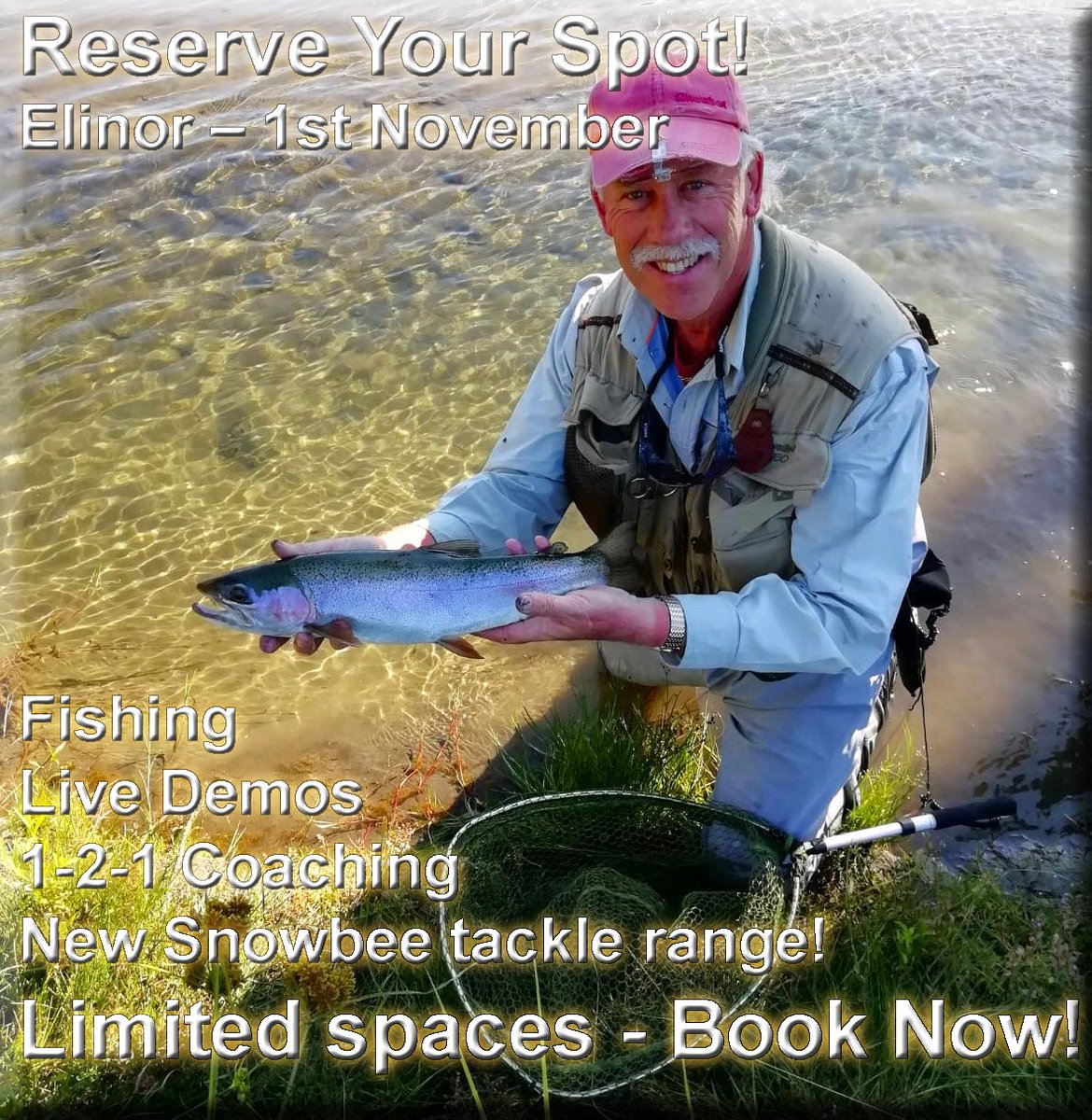 troutcatchers's tweet image. Elinor 1st Nov Fishing &amp;amp; Demo Day, 1-2-1 coaching from Simon Kidd, live demos, latest Snowbee tackle...
🎯Limited Spaces – Don’t let this one get away!
👉 troutcatchers.co.uk/troutcatchers-…
#simonkidd #troutcatchers #snowbee #flyfishing #elinorfishery