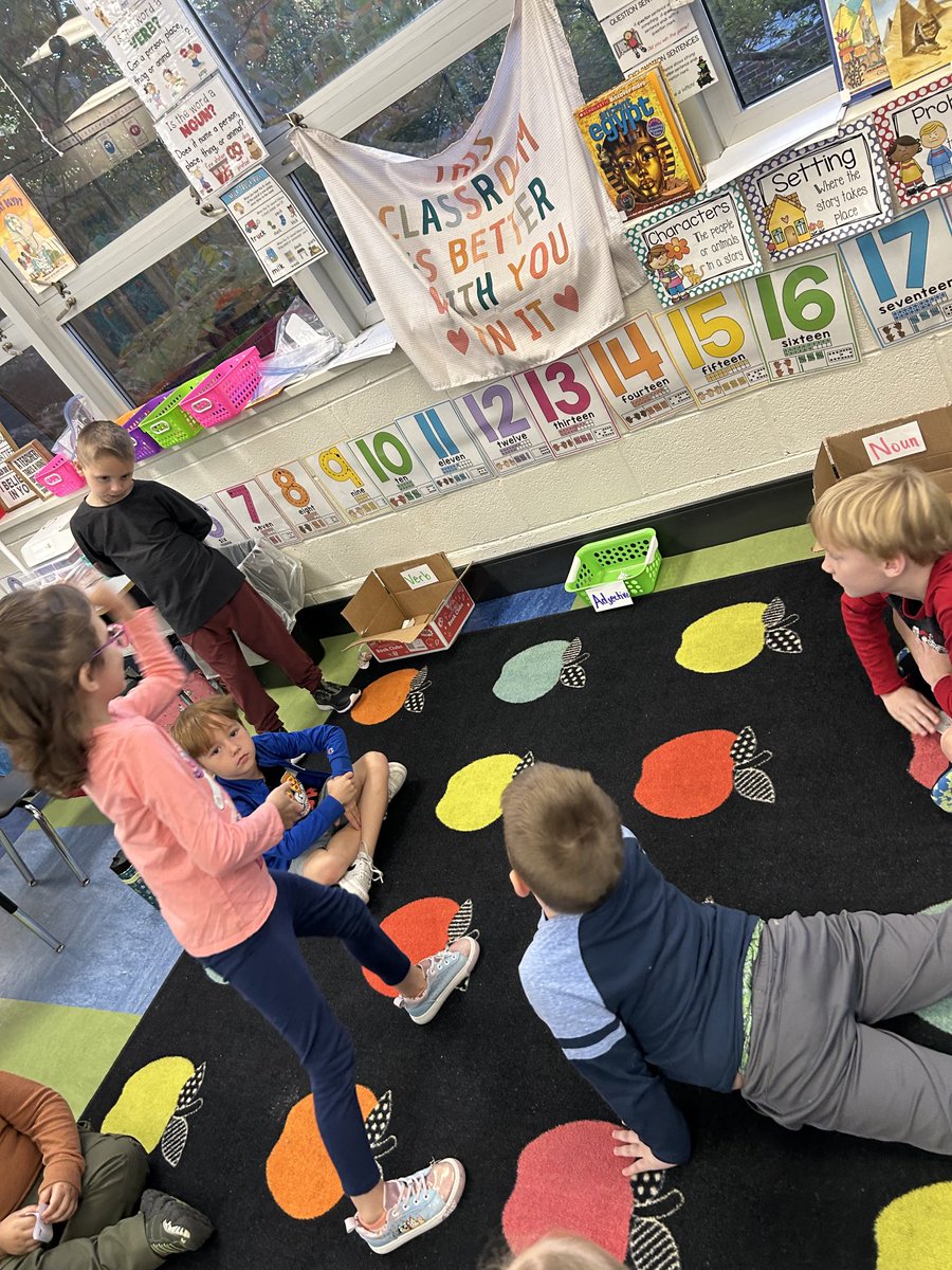 Playing a little trashketball to review nouns, verbs, and adjectives. Such a fun, quick review! #TMGenius #bramlagebrainiacs
