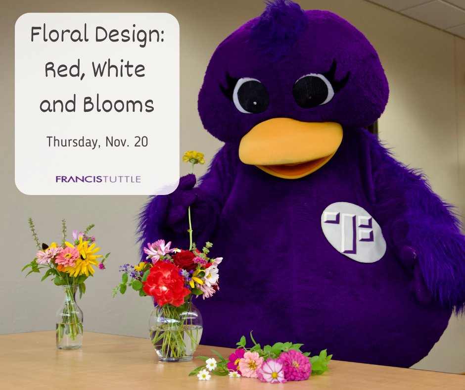 Francis Tuttle (@francistuttle) on Twitter photo Learn to put together the perfect seasonal floral design with our upcoming Floral Design: Red, White and Blooms class! A professional floral designer will teach you the basics of floral design, types of flowers, and different techniques during the class.
Class starts November Learn to put together the perfect seasonal floral design with our upcoming Floral Design: Red, White and Blooms class! A professional floral designer will teach you the basics of floral design, types of flowers, and different techniques during the class.
Class starts November