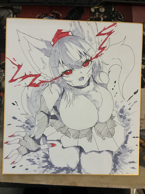 アナログ原画版の色紙もご用意しました 