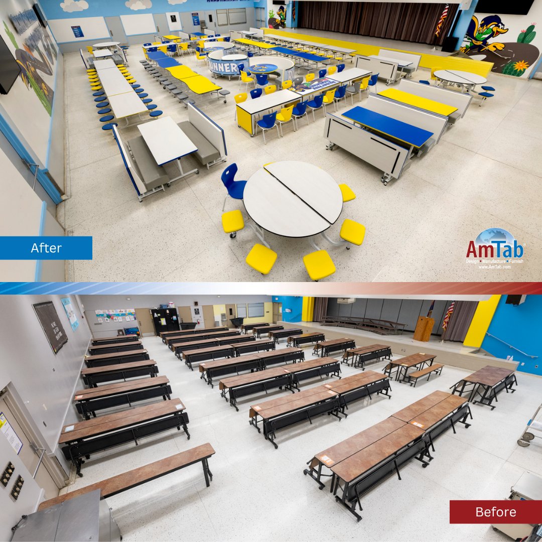 AmTab's tweet image. Redesigning the dining commons is an investment in student success.💡

Ready to transform your dining commons into a space that moves with your students?

Let AmTab show you how!
➡️linktr.ee/amtabmfg