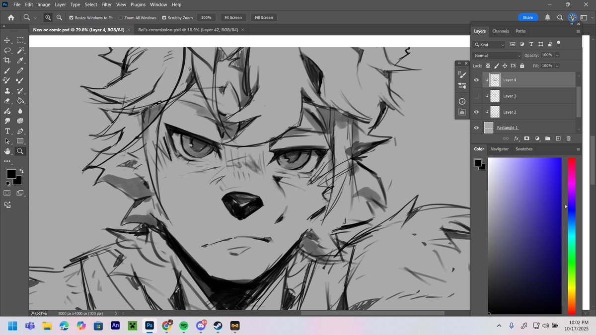 working on smth:3