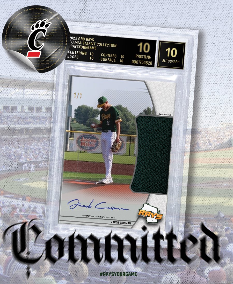 Congratulations to <a href="/jacob_coisman/">Jacob Coisman</a> on his commitment to D1 University of Cincinnati! #RaysYourGame