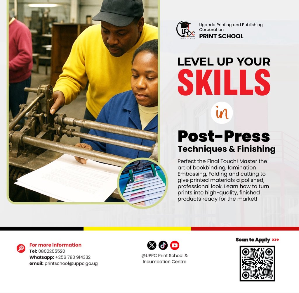 Master Post Press Techniques &amp; Finishing from bookbinding to lamination, embossing, folding and cutting. Perfect the final touch and turn your prints into market ready masterpieces with UPPC Print School.
#UPPCPrintSchool