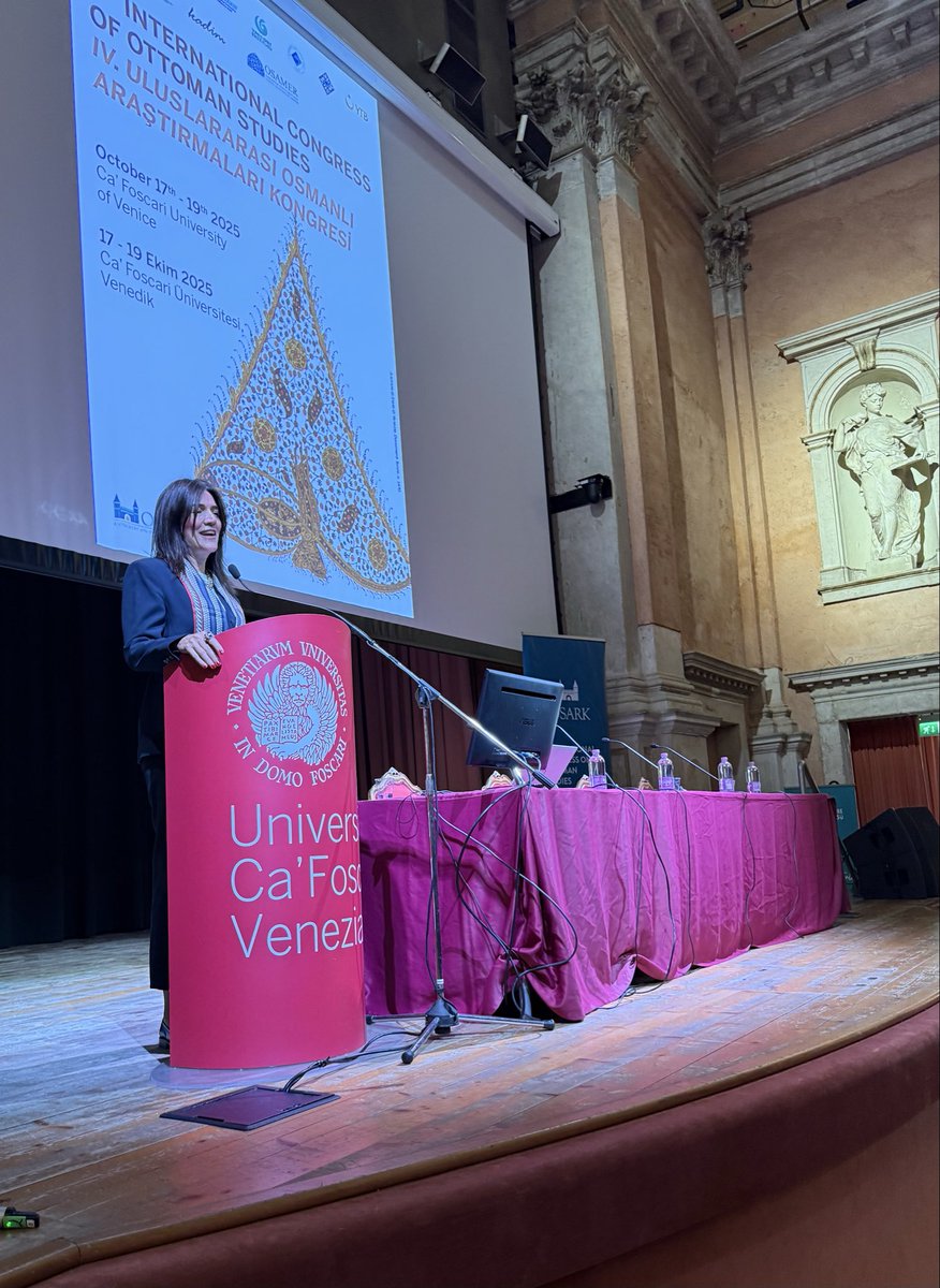 UlgenElif's tweet photo. Oggi ho avuto l’onore di partecipare all’apertura del IV Congresso di Studi Ottomani @CaFoscari. È significativo che si svolga a Venezia, città profondamente segnata dall’eredità ottomana. Un sincero grazie agli accademici che hanno reso possibile questo evento. @osark_tr https://t.co/WGMFo6MOed