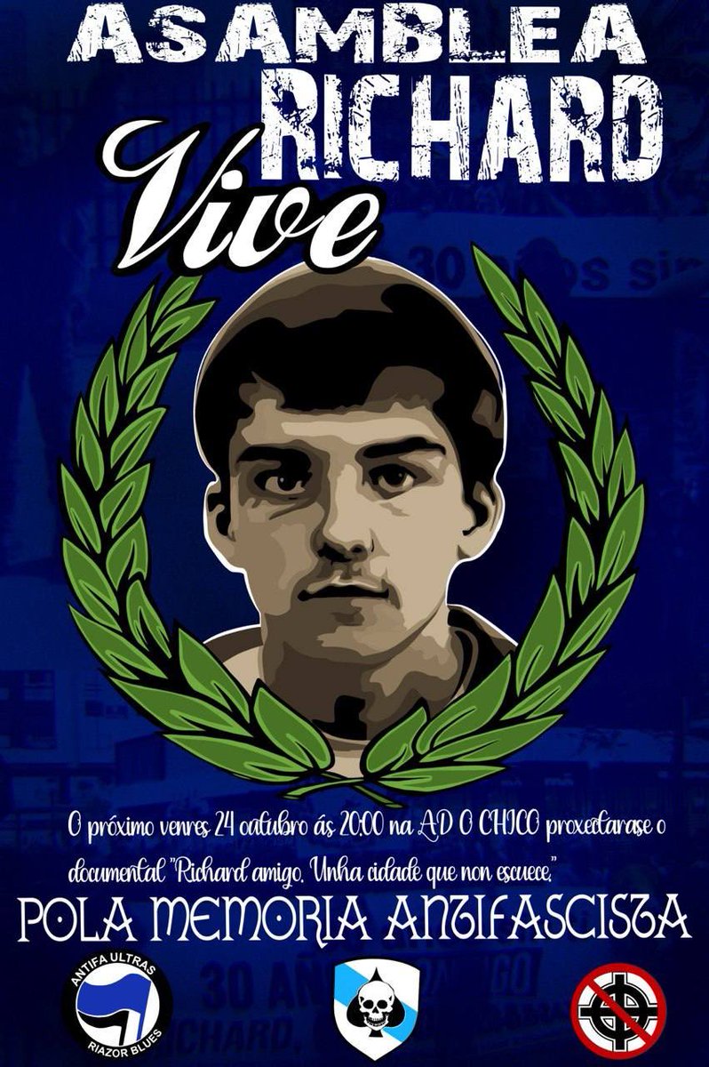O próximo venres, día 24, teremos a visita da "Asamblea Richard vive". <a href="/AsambleaRichard/">Asamblea Richard Vive</a> 

Unha actividade que contará coa proxección do seu documental e os seus testemuños de loita antifascista.

Non faltes!