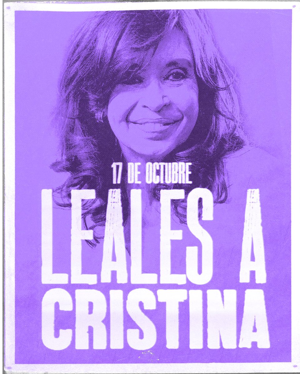 Hace 80 años el pueblo salió a la calle y cambió la historia. Aquel 17 de octubre nació el peronismo. Hoy celebramos este Día de la Lealtad junto a nuestra líder <a href="/CFKArgentina/">Cristina Kirchner</a>, presa y proscripta por quienes temen a la voluntad popular.