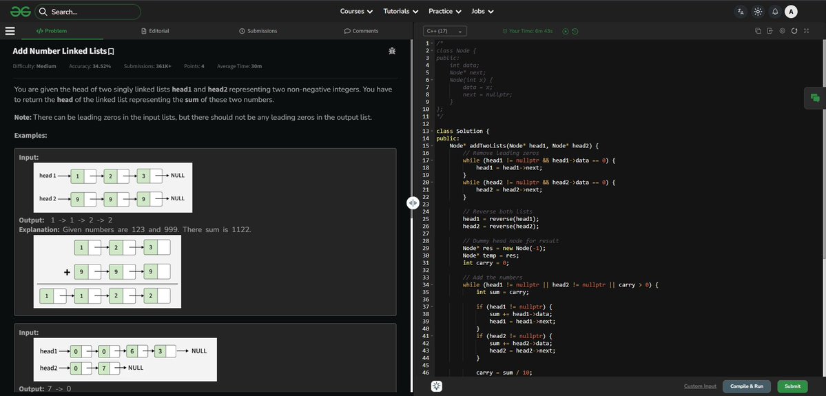 Anurags44798025's tweet image. Day 81 calls for a deep dive into Linked Lists! 🚀Twitter Post DescriptionPost ContentToday&apos;s challenge  engagement: #100DaysOfCode #CodingChallenge #DataStructures #LinkedList #Algorithms #CodeNewbie #ProblemSolving #programming #Developers #Tech