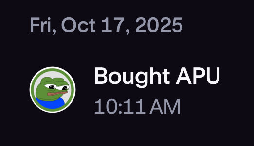 Gm frens 

DCA $Apu