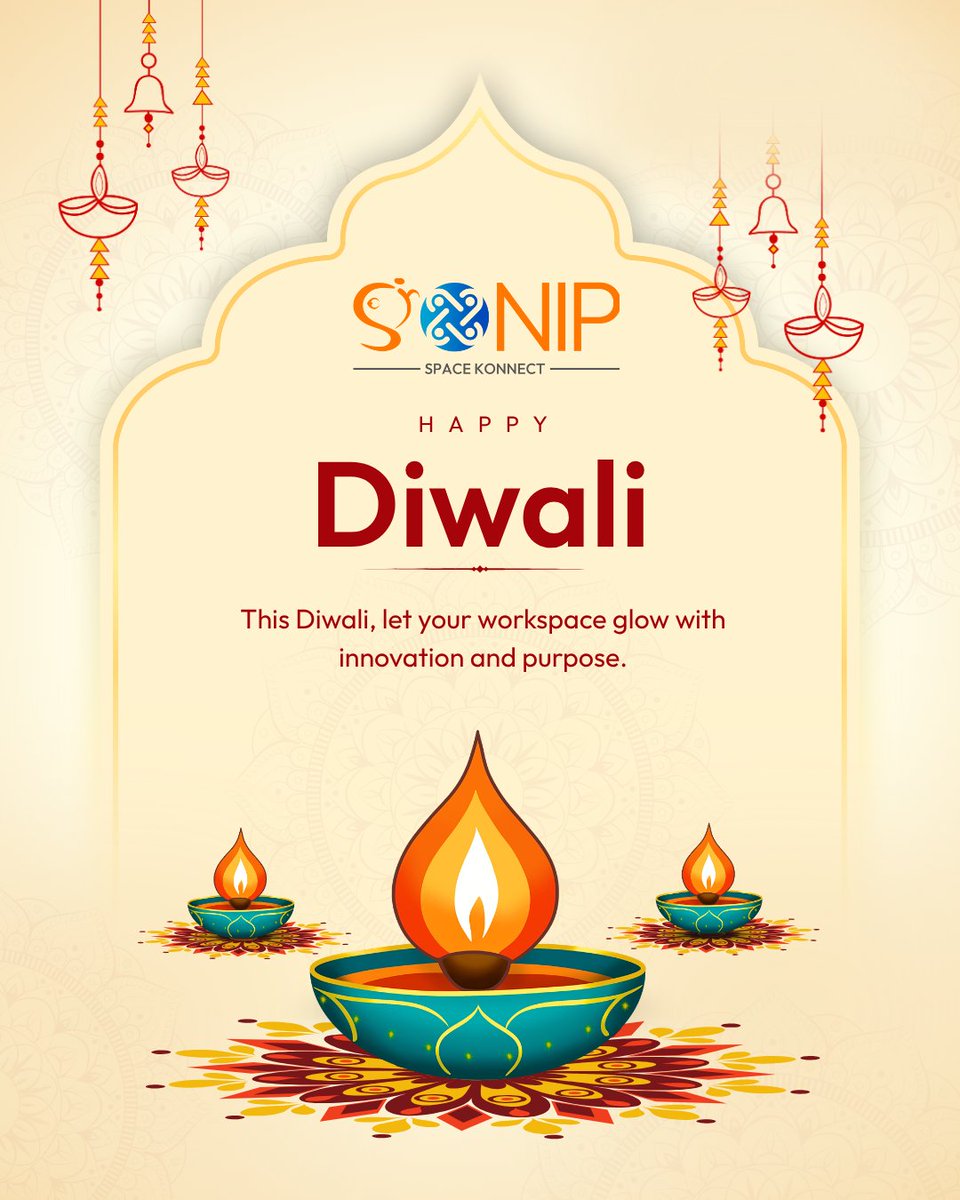 sonipspace's tweet image. This Diwali, let your workspace shine with innovation, growth, and purpose.
 Sonip Space Konnect — Workspaces that inspire new beginnings.Hashtags:
#HappyDiwali #SonipSpaceKonnect #WorkspacesThatInspire #FestiveWorkspaces #InnovationAndGrowth #NewBeginnings