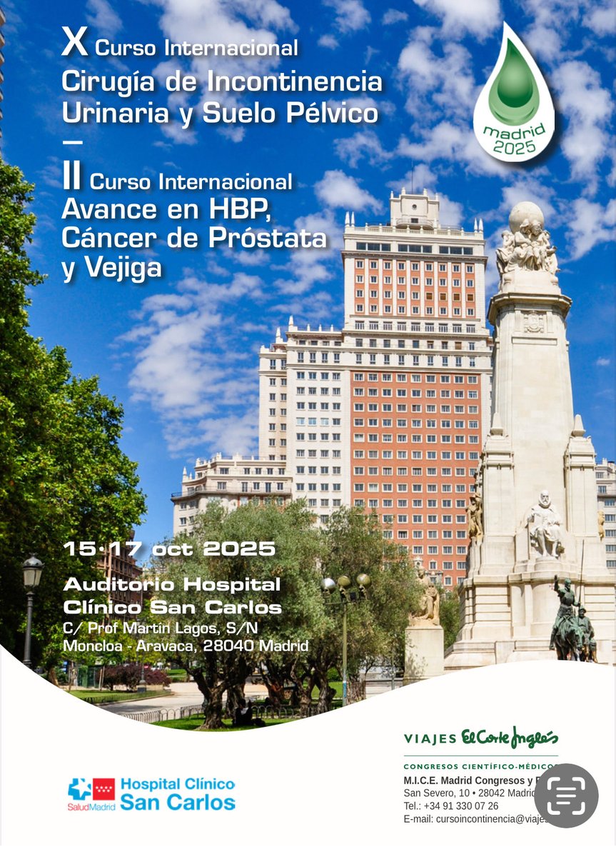 Tres días intensos en el Hospital Clínico San Carlos, referente en cirugía urológica internacional. Más de 20 h de cirugías en directo, un gran equipo docente nacional e internacional y seis plataformas robóticas.
Gracias a anestesia, enfermería, Urología, Ginecología,residentes