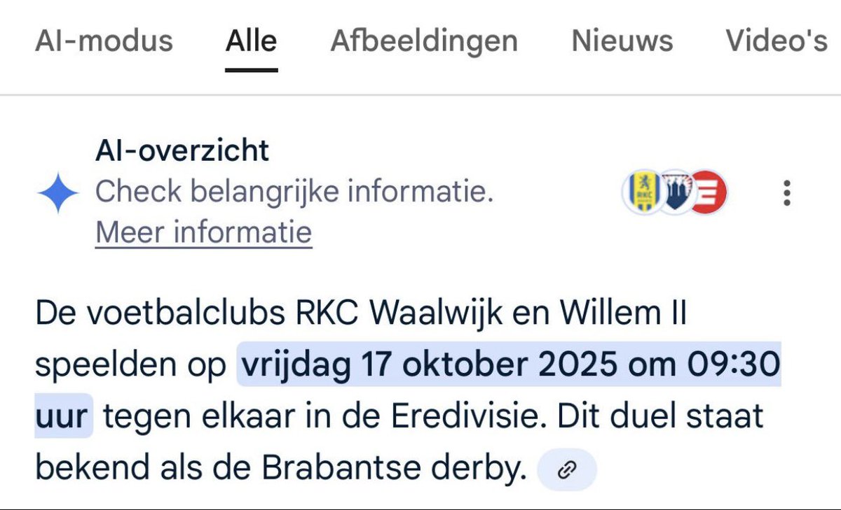 Volgens Google is het al afgelopen en spelen we weer met onze vrienden in de Eredivisie…. #RKCwil #derbyday #matchday #COYL