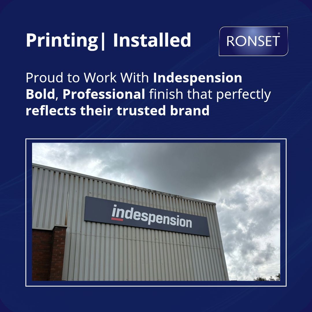 RonsetLtd's tweet image. We’re proud to work with Indespension
 
ronset.co.uk/what-we-do/sig…

#SignPrinting #SignInstallation #BoltonBusiness #RonsetPrint #PrintedByRonset #UKPrinting #VehicleSignage #BusinessBranding #Indespension #CommercialPrinting