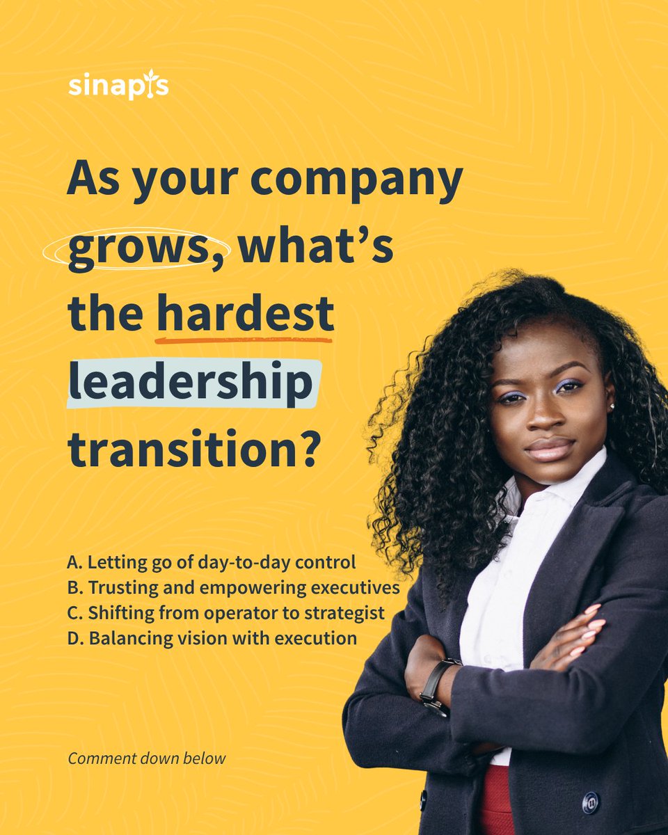We’d love to hear from you - which leadership transition has been the hardest for you? Let’s learn from each other.