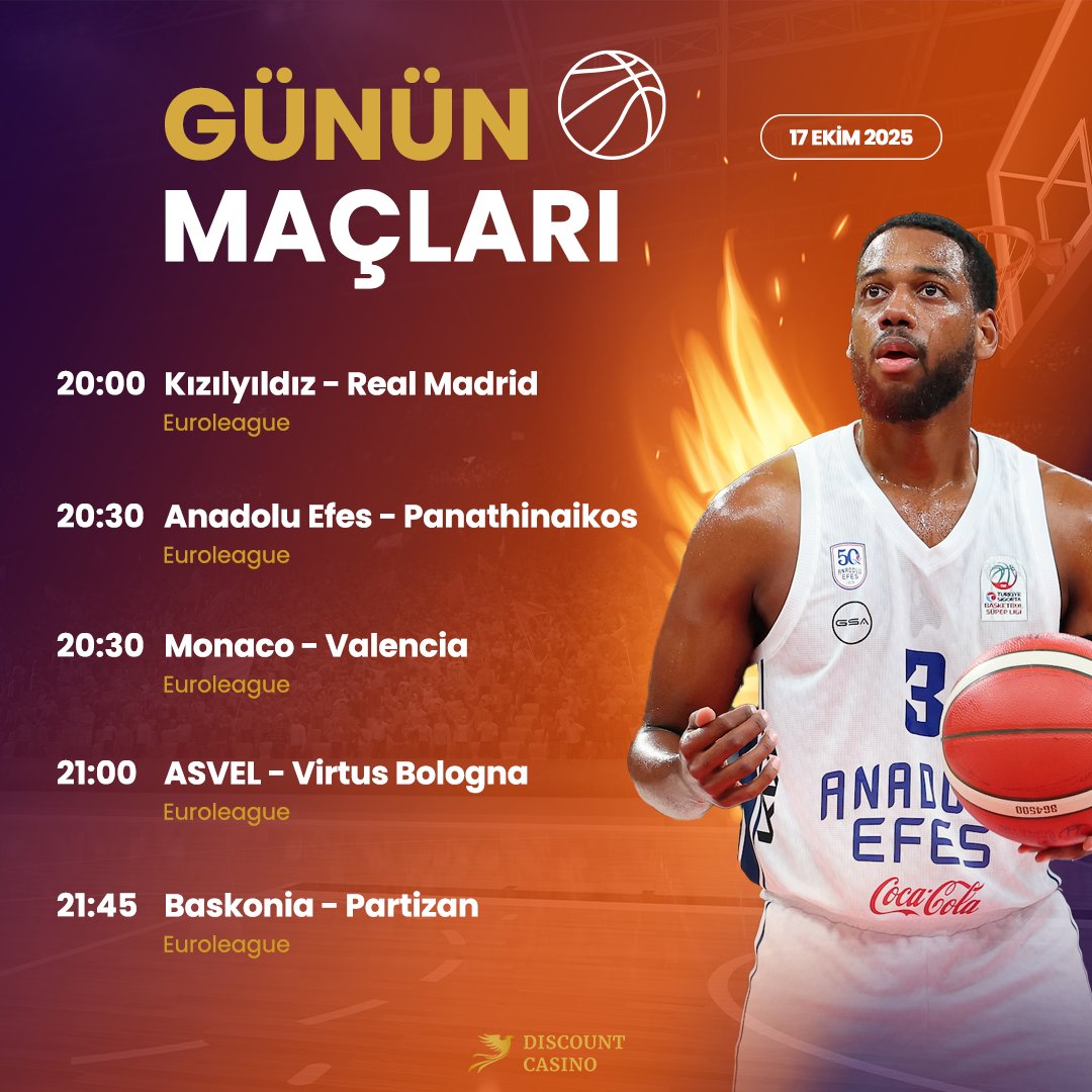 🏀 Euroleague'de Panathinaikos'a karşı oynadığı son 5 maçın 2'sini kazanan Anadolu Efes evinde galibiyet peşinde! En iyi oranların adresi Discount Casino linkine tıkla, sen de kazan! Discount Casino Giriş: tinyurl.com/4z5nx2ks
