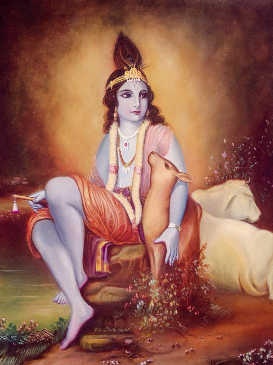 Krishnas_flute's tweet photo. "My mind cannot turn from Śrī Kṛṣṇa's lotus feet, even for a moment. So let my dear ones and other relatives criticize me, my superiors accept or reject me as they like, the common people spread evil gossip about me, and my family's reputation be sullied... https://t.co/WKe7SKB5Fd