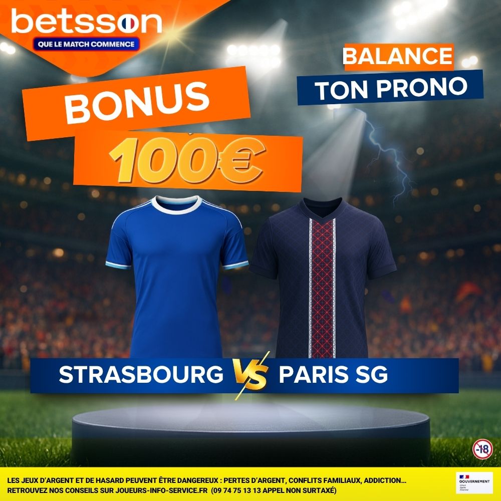 BetssonFR's tweet photo. 🟨🟥 JC - STRASBOURG vs PARIS SG 🟥🟨
COMBIEN DE CARTONS DANS LE MATCH ?
💥 On offre 10 x 10€ pour ceux qui auront du flair
Pour jouer :
1️⃣ Commente le nombre total de cartons (jaunes + rouges)
2️⃣ Tag un pote qui joue comme un boucher 🪓
3️⃣ Like et RT 
#Ligue1 #JEUCONCOURS #PSG https://t.co/lDkN1qqAWc