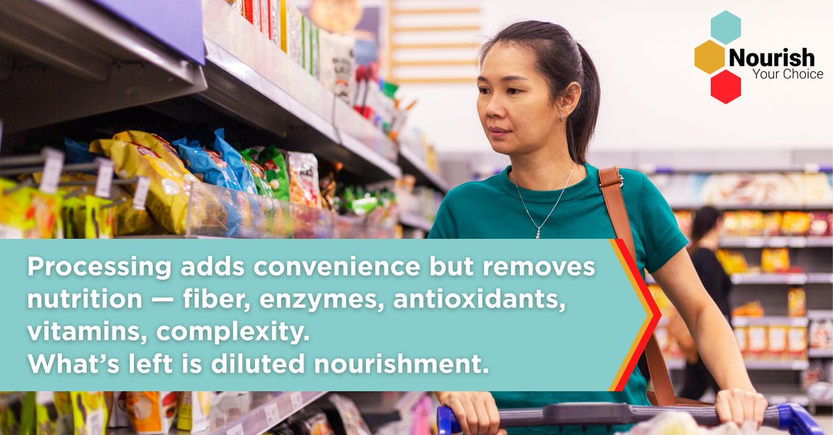 Nourish_Choice's tweet image. Ultra-processed doesn’t just mean convenient.
It often means stripped of the nutrients your body truly needs.
Choose food that nourishes—before and after the label.
Use The Nourishment Table at  nourish-yourchoice.org to guide your food choices.
#LevelOfProcessing #RealFoodFirst