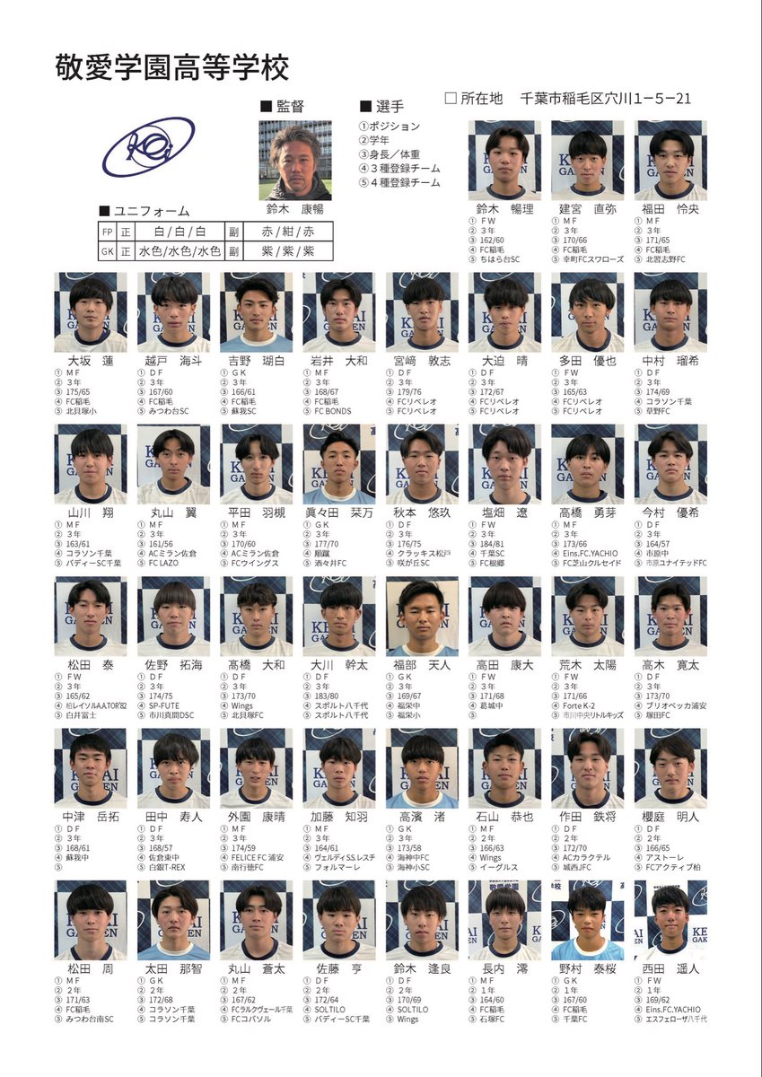 kgfcishiwaki's tweet photo. 第104回全国高校サッカー選手権大会
千葉県大会決勝トーナメント
2回戦
10/19(日)12:00K.O.
🆚八千代松陰
Best of the BEST
〜自分たちの最高を超えるプレーをして勝つ。
#BOTHRISE
#福祉楽団
#武井観光
#golazoサッカースクール
#マツコウケン
#braveレンタカー
#必勝軒 https://t.co/Xdx6PoEHd6