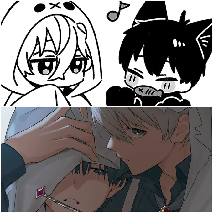 無配は煮たの方はペーパーラリー用に🎃4コマ書きました‼️
友人マブがまた素敵ngis描き下ろしてポストカード用意くれたので一緒にスペースに置かせていただきます✨
#君ささ1019 