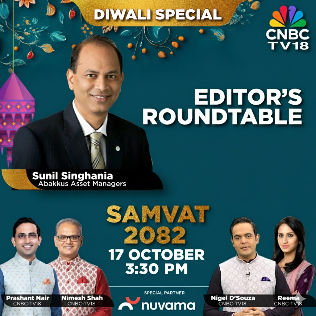 CNBCTV18News's tweet photo. Editors decode Samvat 2082!
Insights and Investment strategies that matter, at the Editor's Roundtable on CNBC-TV18. Tune-in!

#CNBCTV18 #Samvat2082 #EditorsRoundtable #MahuratTrading https://t.co/CQx9w3Dd34