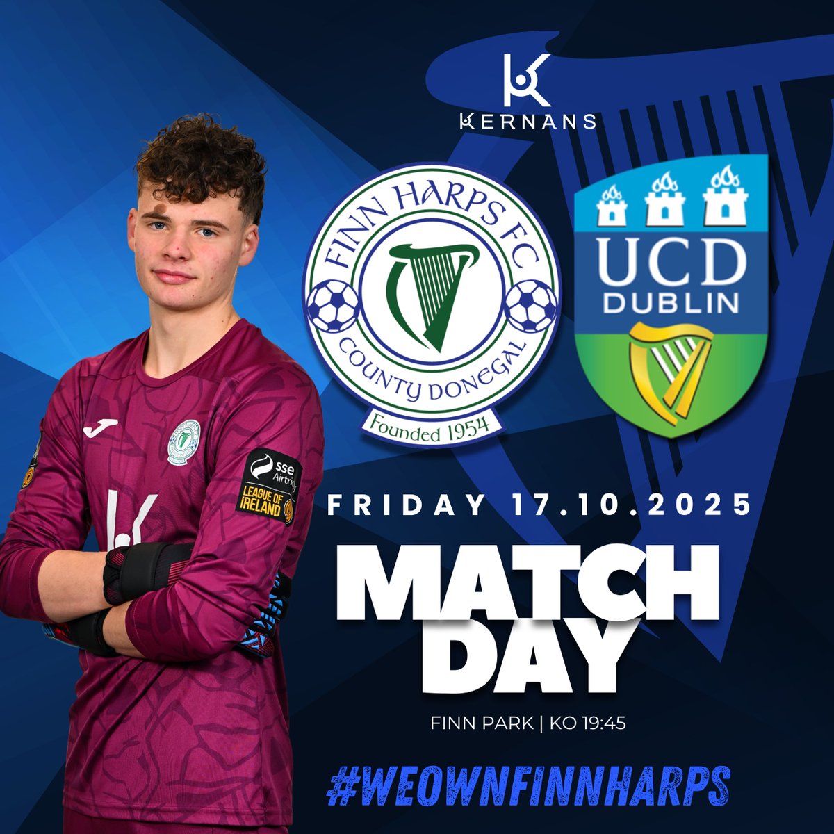 𝙈𝙖𝙩𝙘𝙝𝙙𝙖𝙮 ⚽️

🆚 UCD
🏟️ Finn Park
🕢 7:45pm
🎟️ finnharps.ie/hometickets/
📺 LOITV

#UTH🔵⚪️