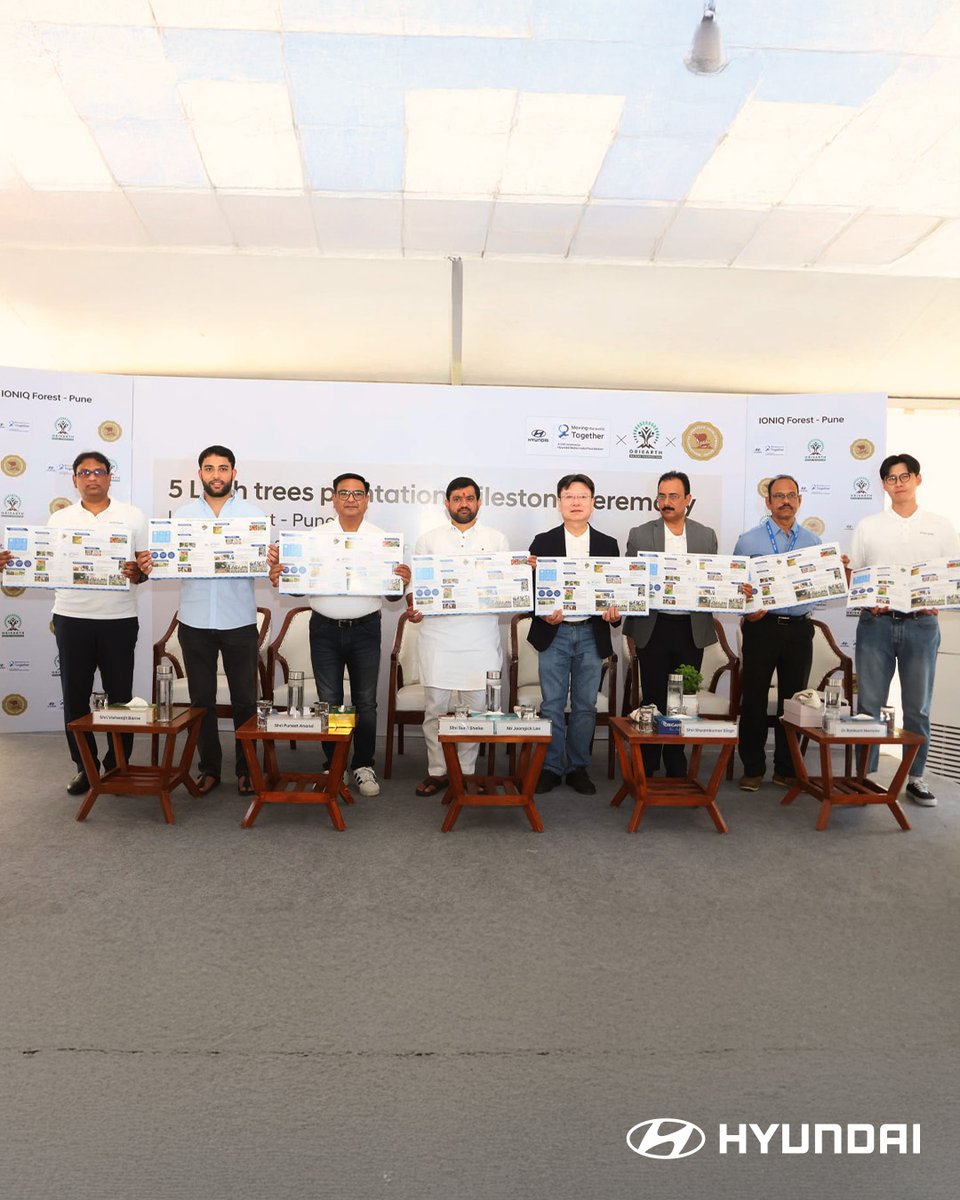 HyundaiIndia's tweet image. At Hyundai, we believe in Progress, we believe in Humanity. Presenting the IONIQ Forest in Pune — 10L trees, 90.5 acres, 100+ lives empowered. A greener tomorrow starts today.  
#ProgressforHumanity #CSR #HyundaiInida #ILoveHyundai #HyundaiCSR #IONIQForest