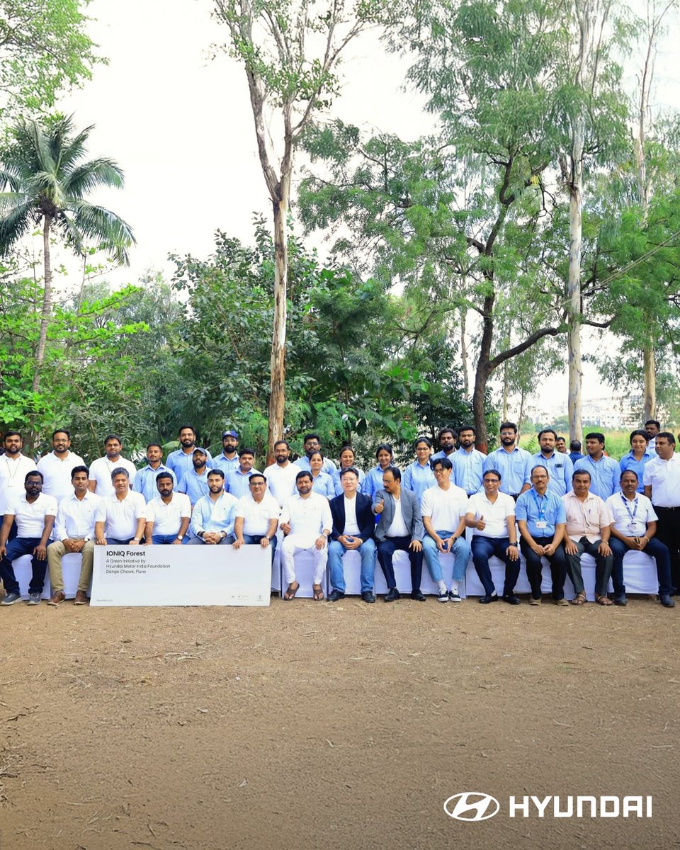 HyundaiIndia's tweet image. At Hyundai, we believe in Progress, we believe in Humanity. Presenting the IONIQ Forest in Pune — 10L trees, 90.5 acres, 100+ lives empowered. A greener tomorrow starts today.  
#ProgressforHumanity #CSR #HyundaiInida #ILoveHyundai #HyundaiCSR #IONIQForest