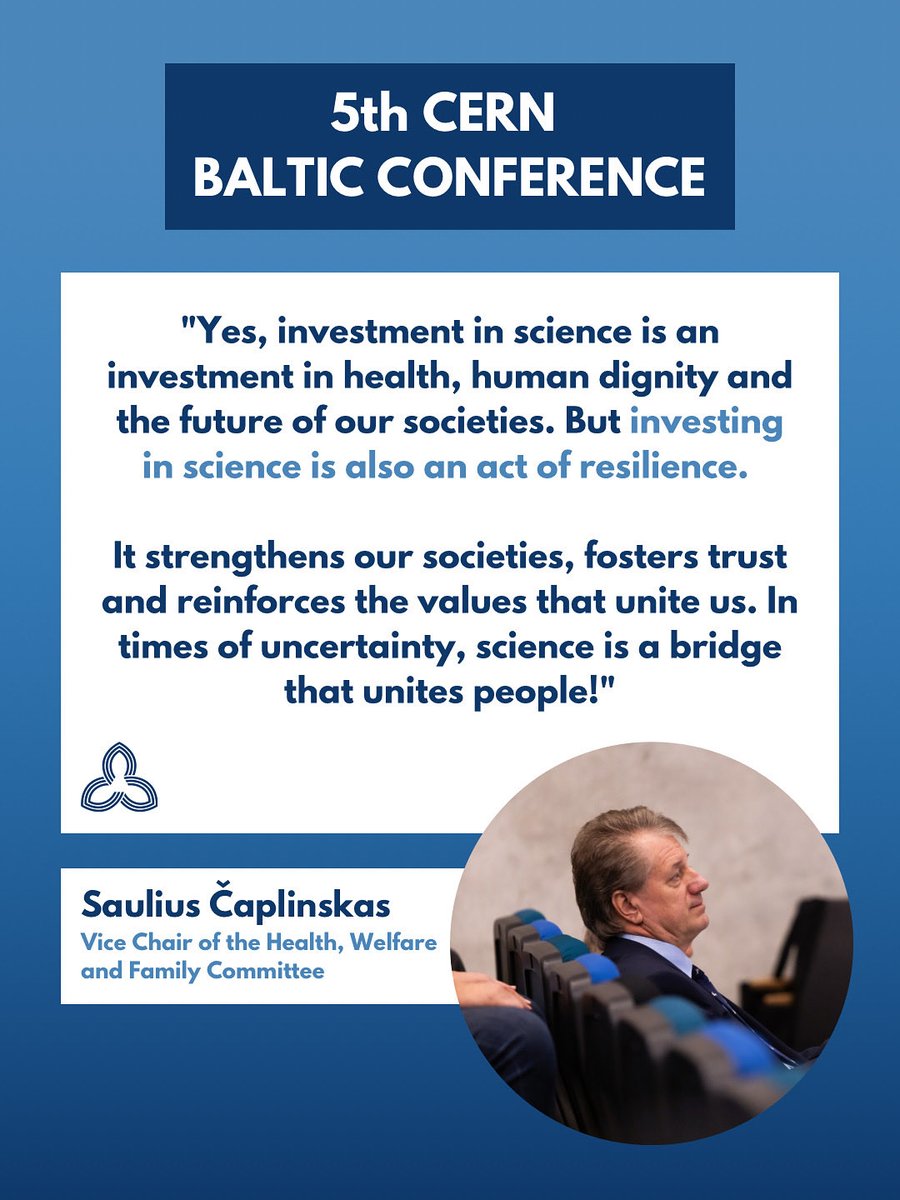 On 14-16 October 2025, the Baltic Assembly attended the 5th CERN Baltic Conference, which was held in Kaunas, Lithuania.

Read more here: baltasam.org/CERN_Baltic_20…