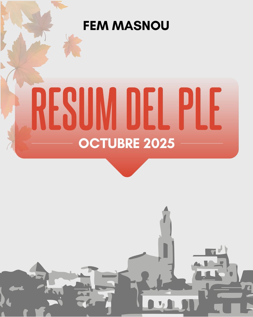 💥 Resum del més destacat del Ple d'aquest OCTUBRE 🍂 i la nostra posició al respecte:

femmasnou.cat/resum-del-ple/