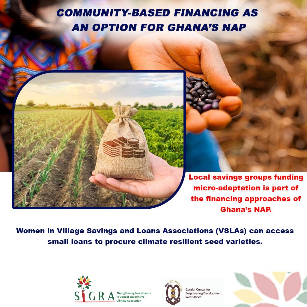 When it comes to adaptation funding, every cedi matters! From local savings groups to women investing proceeds from village saving schemes, community-driven financing is powering our future. #GenCED #SIGRA #AdaptWithHer #GenderClimateAction #KnowTheNAP