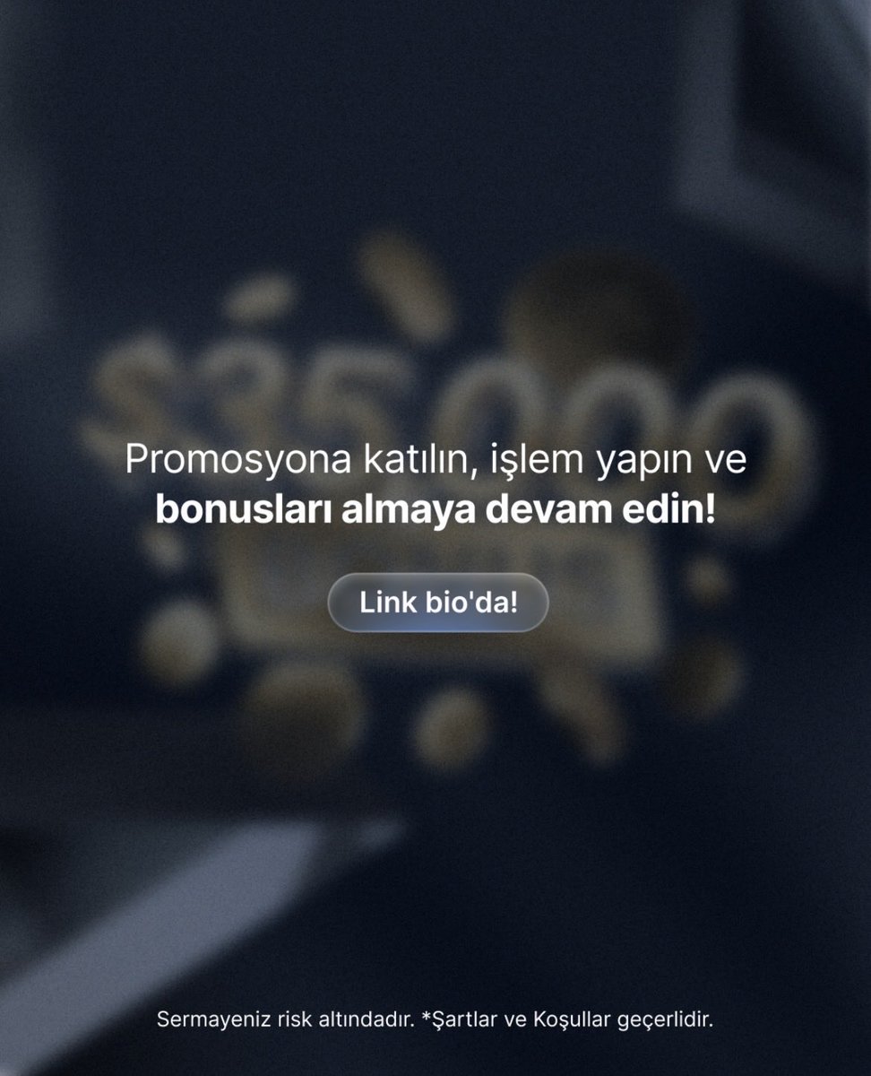 Şimdiye kadarki en büyük promosyonumuz burada! 
4 hafta boyunca 35.000$'a kadar para yatırma bonusu talep edebilirsiniz. 
Bu nadir fırsatı kaçırmayın!!!!

11 Kasım'a kadar kayıt olun, işlem yapın ve bonusları talep etmeye devam edin.
🔗 Link bio'da!

#XMTurkey #15YearsXM