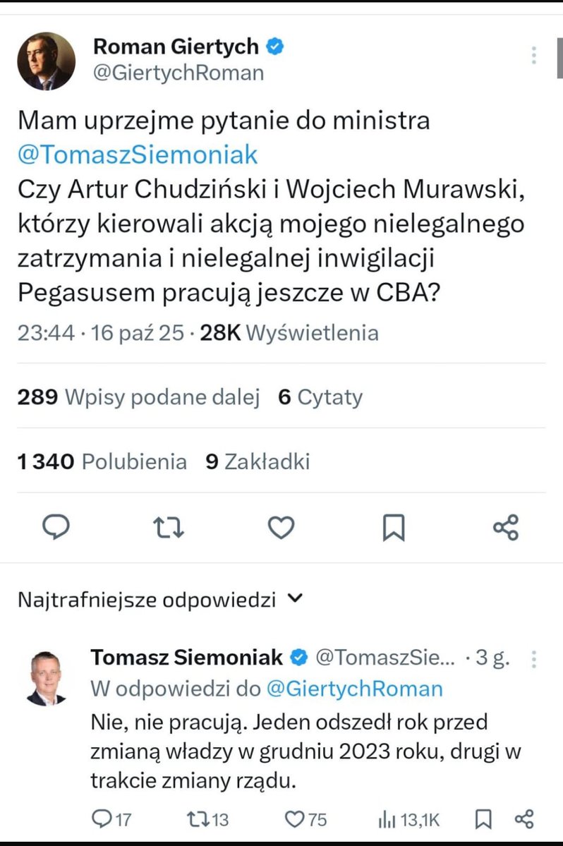 Skandaliczna rozmowa Siemoniak - Koń. Państwo z dykty? 

Proszę. Ujawnianie szczegółów o statusie służbowym funkcjonariuszy to nie pomyłka — to przestępstwo. Publikowanie nazwisk agentów operacyjnych, rzucanie na Twitterze, że ktoś „był, a teraz nie jest” i od kiedy? To łamanie