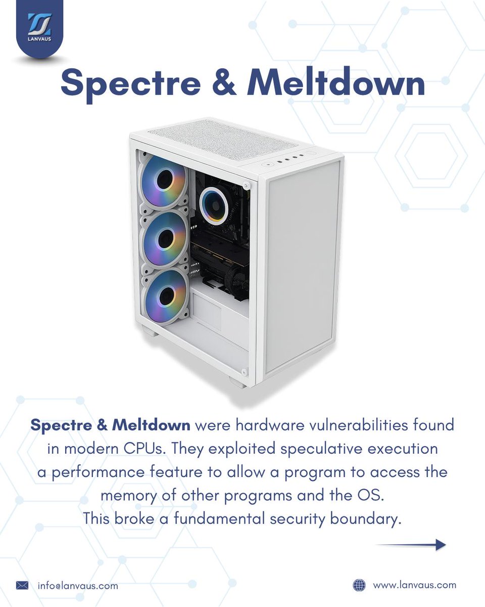 lanvaus's tweet image. The vulnerability landscape goes beyond software. 

Swipe to explore weaknesses in Hardware, Virtualization, and the Cloud.

👉 Follow @lanvaus for more tech updates!
🌐 lanvaus.com

#HardwareVulnerabilities #CloudSecurity  #CyberSecurity #Lanvaus #Cybereducation