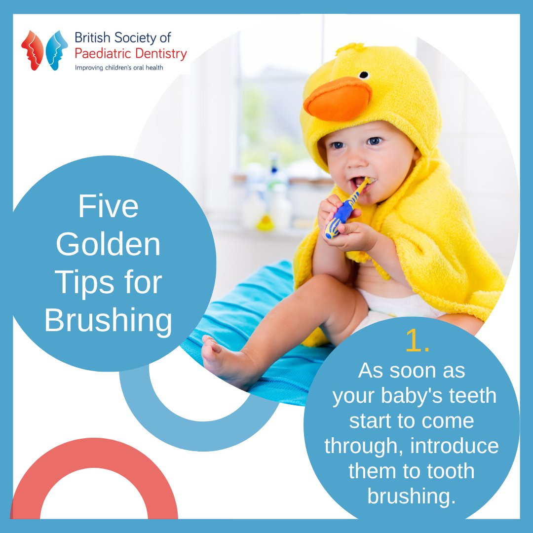bspduk's tweet image. We have 5 golden tips to help you with brushing children's teeth; here is the 1st one - watch out for the rest! 1. As soon as your baby's teeth start to come through, introduce them to tooth brushing.
Find more advice here: ow.ly/j01M50JRiwz #toothbrushing #childoralhealth