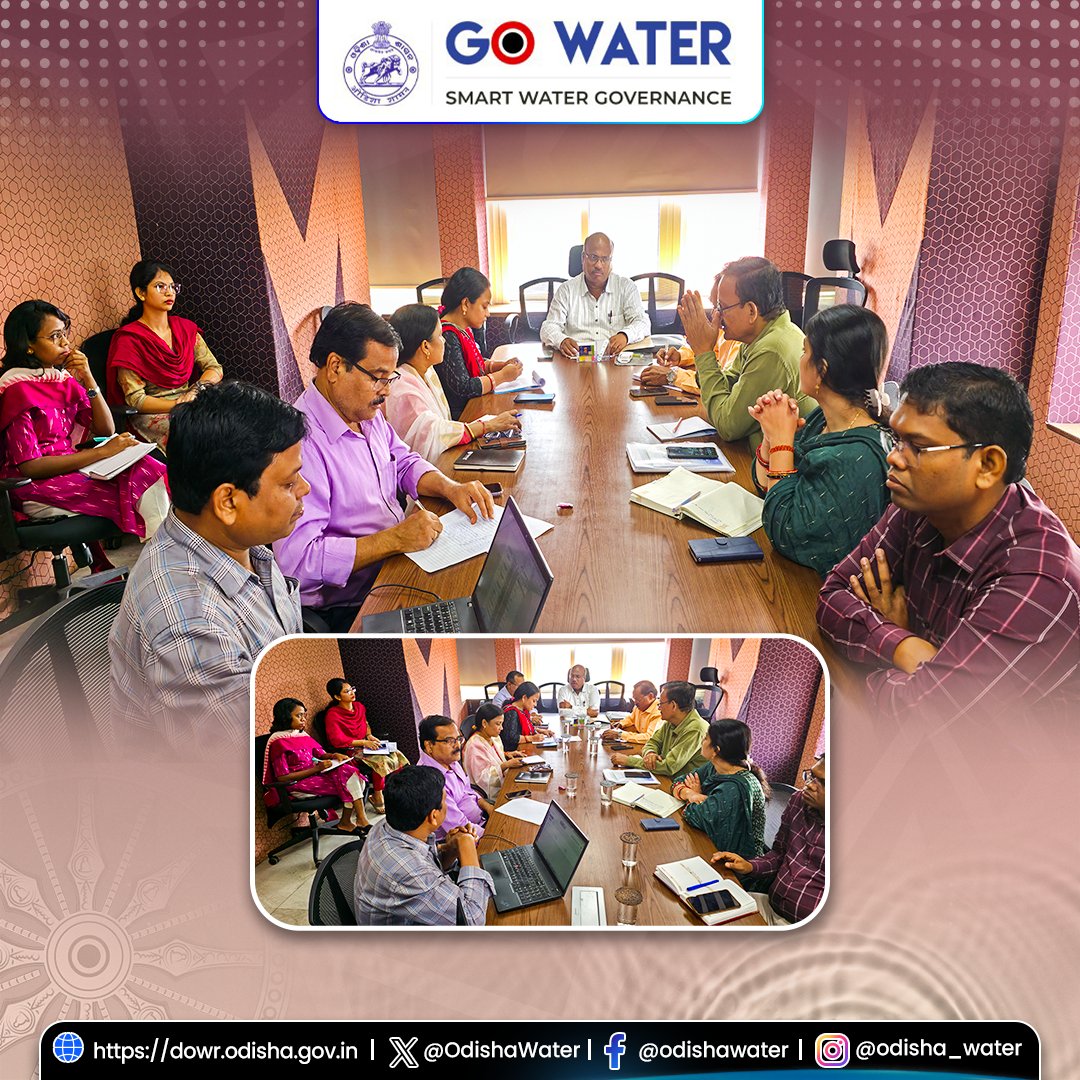 EIC Planning &amp; Design, #WaterResources, chaired a review meeting with senior officers of DoWR and the SI team of Vassarlab on #WaterERP modules. #GOWATER #OdishaWater #EGovernance
<a href="/CMO_Odisha/">CMO Odisha</a> <a href="/DC_Odisha/">Office of Development Commissioner, Odisha</a> <a href="/_anugarg/">Anu Garg</a> <a href="/IPR_Odisha/">I & PR Department, Odisha</a> <a href="/OIIPCRA_OCTDMS/">OIIPCRA</a> <a href="/OLICLTD/">Odisha Lift Irrigation Corporation Ltd.</a> <a href="/ltd_occ/">OCCLtd</a> <a href="/CE_Megalift/">Chief Engineer Megalift</a>