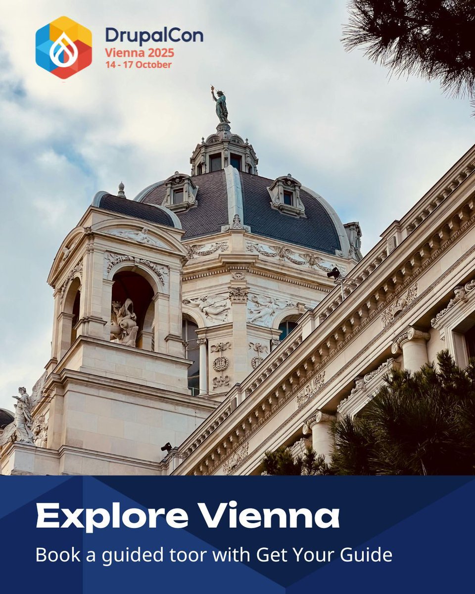 DrupalConEur's tweet image. 🇦🇹 Staying in Vienna a little longer? Make the most of your visit! 💙
Book your adventure and explore Vienna 👉 buff.ly/NESA74s
#DrupalConVienna #DrupalCommunity #Vienna #TravelTips #OpenSource #Sightseeing #TechEvents