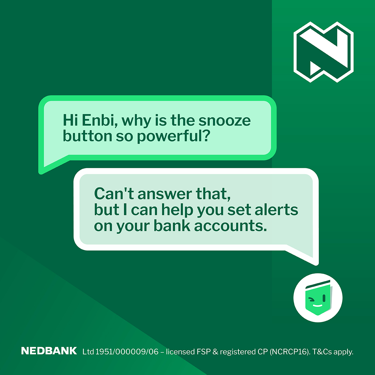 Nedbank's tweet photo. Whether you need to transact, check balances, or open a new account, #AskEnbiFirst on the Money app or online. Download the Money app today. βΊοΈ https://t.co/qOUFFFLJvT