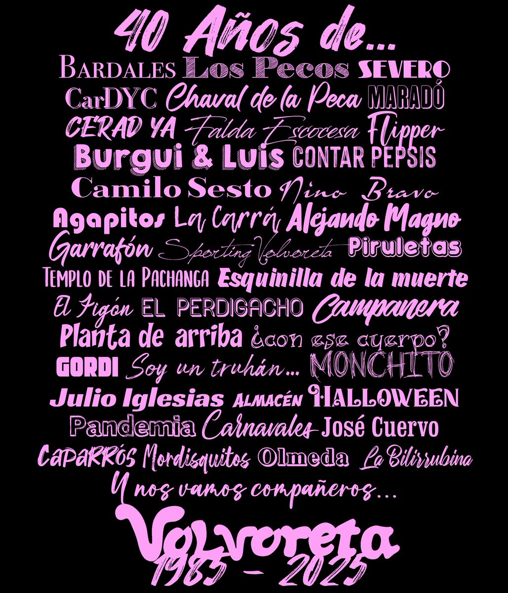 💜🩷 1985 - 2025 🩷💜
Empieza el mejor fin de semana del año.
Gracias a tod@s 🫶🏻🫶🏻🫶🏻