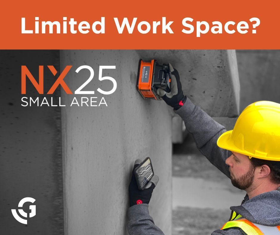 GSSI_GPR's tweet image. Scan ceilings, walls, and tight spots with ease.
NX25 = compact, lightweight, and powerful.
Perfect partner for Flex NX.
#GSSI #NX25 #ConcreteScanner #FlexFriday