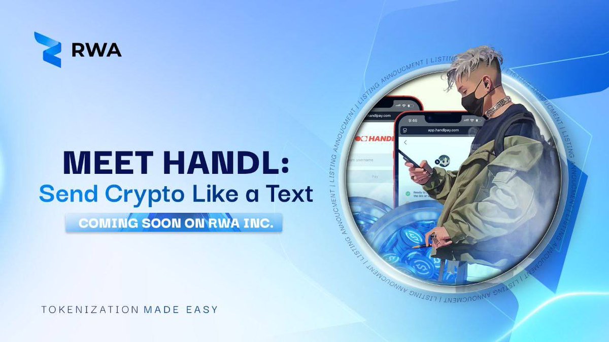 The next listing on <a href="/RWA_Inc_/">RWA Inc.</a> is <a href="/HandlPay/">HANDL</a> 

A platform already trusted by 300K+ users and connected with Visa &amp; MasterCard

YES 

It brings stablecoin payments to everyday use simple, fast, and seamless just like sending a message

⬇️🧵
