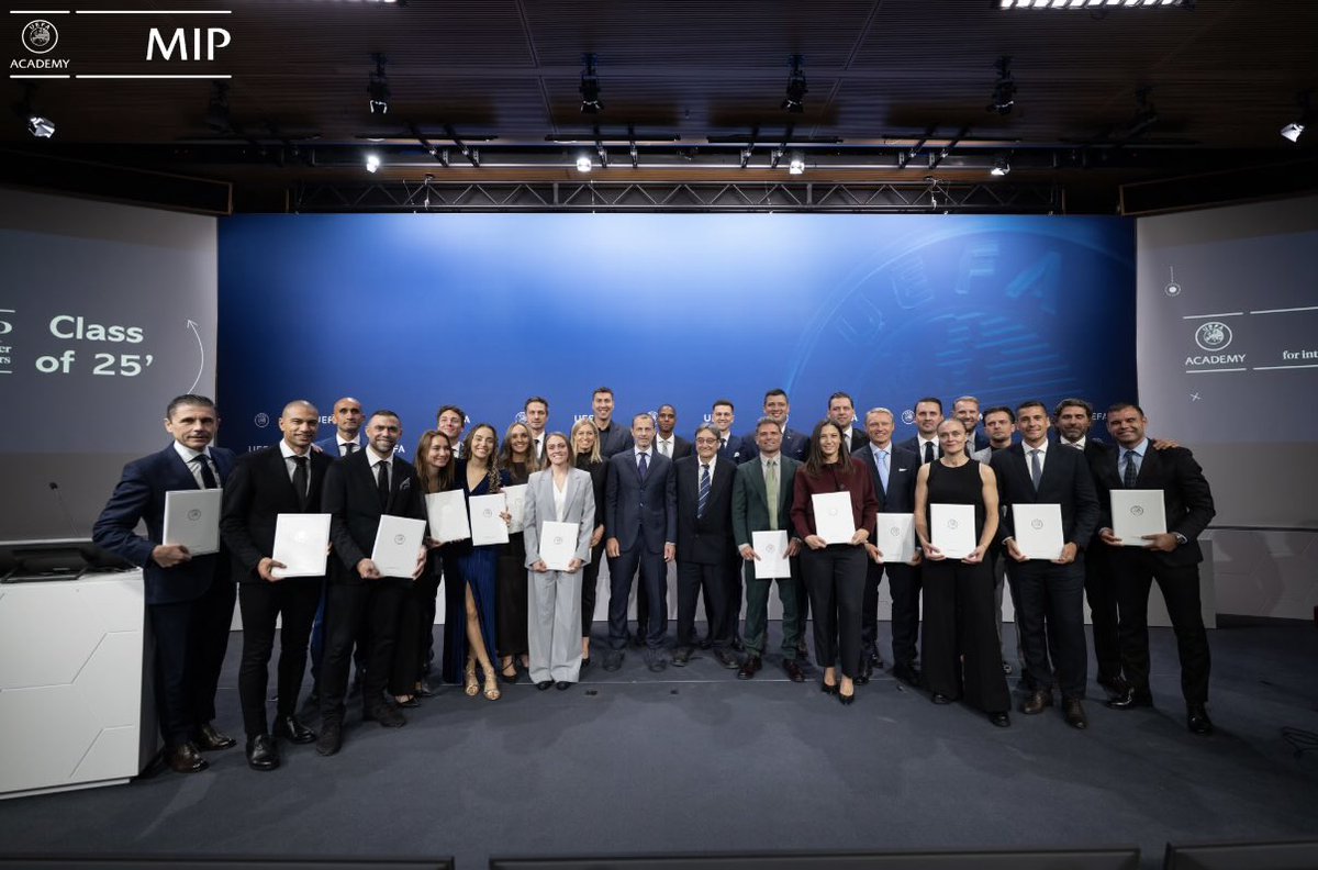 AndreasBeck87's tweet photo. UEFA MIP Grad'25 🎓

It's hard to believe that our UEFA Executive Master for International Players (UEFA MIP|5) has come to an end. 

Our final, celebrated graduation ceremony at the @UEFA HQ In Nyon🇨🇭, held in the presence of President Aleksander Čeferin, marks the end of this chapter and the beginning of many new and exciting stories to come.

The past two years were incredible. From the outside, they might look like a straight, successful line from session to session, but it was far more demanding and transformative. The most valuable lessons weren't in the classroom; they were in the struggle in between.

It was two years of sacrifices, learning, trying, asking, and failing. It meant adapting to new environments, traveling the world, and pushing through internships; all while writing an academic dissertation.

That struggle, that beautiful chaos, is what football is all about.⚽️

And that's precisely why I'm so proud of this diploma. It reflects the transformation we went through together.

One of the most valuable gifts I can give myself is to remain curious by lifelong education and experiences, and it's even more magical when that happens at the highest level with the most inspiring colleagues in the sports sector.

A massive thank you to the @UEFA academy and partners for this incredible opportunity. Thank you to everyone who supported me and contributed to this journey. But the biggest thanks of all go to my supporting family, who were my rock throughout it all. ❤️

I'm humbled and grateful for this achievement and will keep these memories close to my heart.

#UefaMIP #SportsBusiness #Football #SportsManagement
#UEFA
