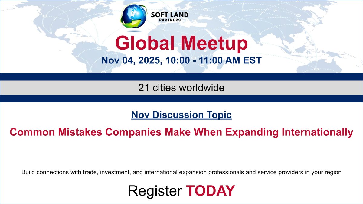 Registration is now open for the next #Global Meetup eventbrite.com/e/174590701788… #internationaltrade #globaltrade