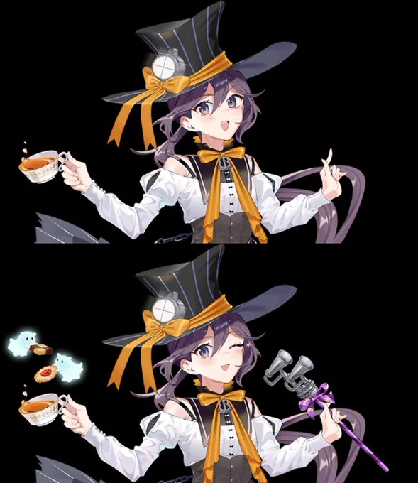 ちなみにハロウィンモード曙 非中破時の改二差分はこれです #艦これ #FleetHalloween